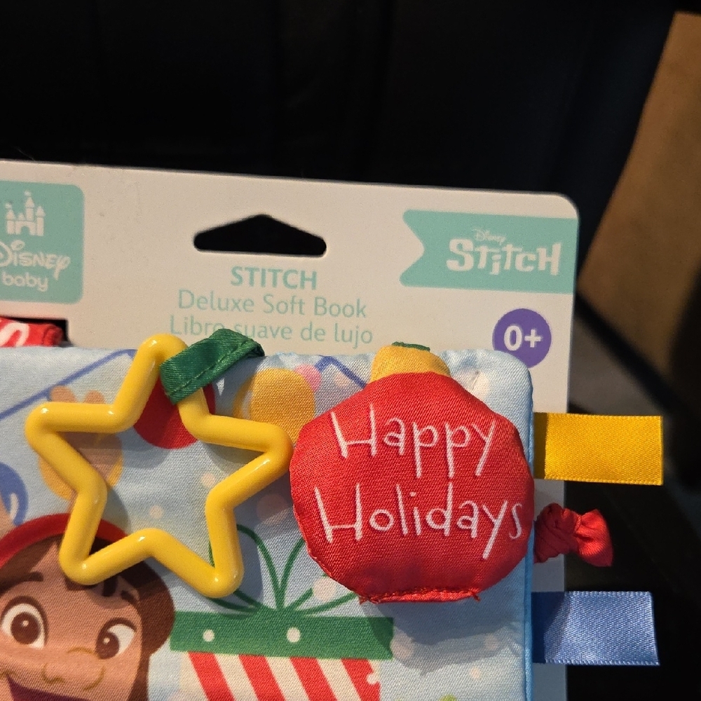 Disney Stitch Holiday Soft Book with Star Teether - Picture 2 of 10